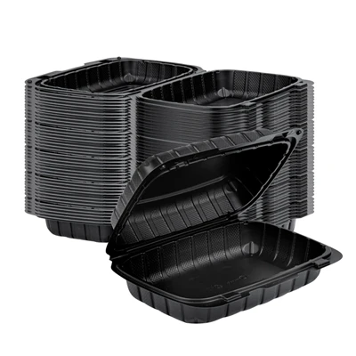 Rektangulär svart MFPP-plastbehållare för kopplingsskal